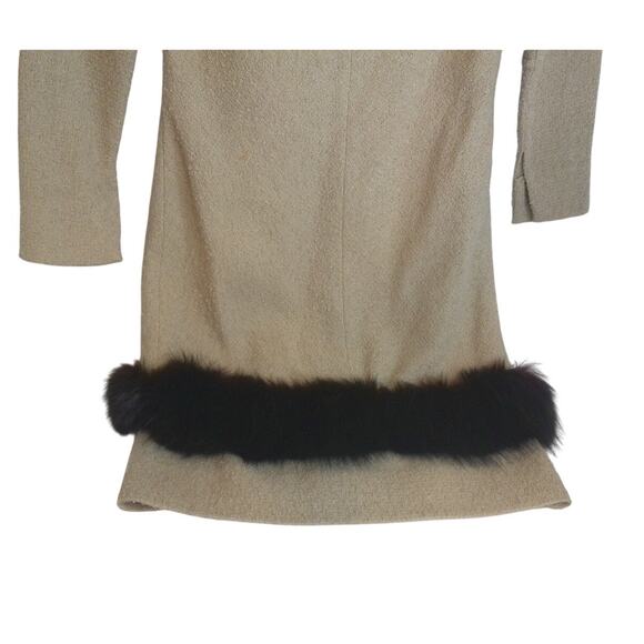 Vintage Lilli Diamond Caifornia Fur Trim Mini Dress READ - Picture 4 of 10